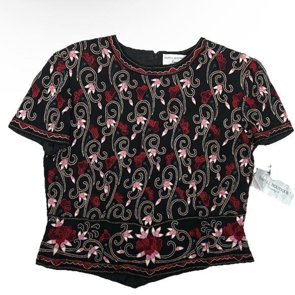 NWT Papell Boutique Evening Top Size Large - Picture 1 of 4